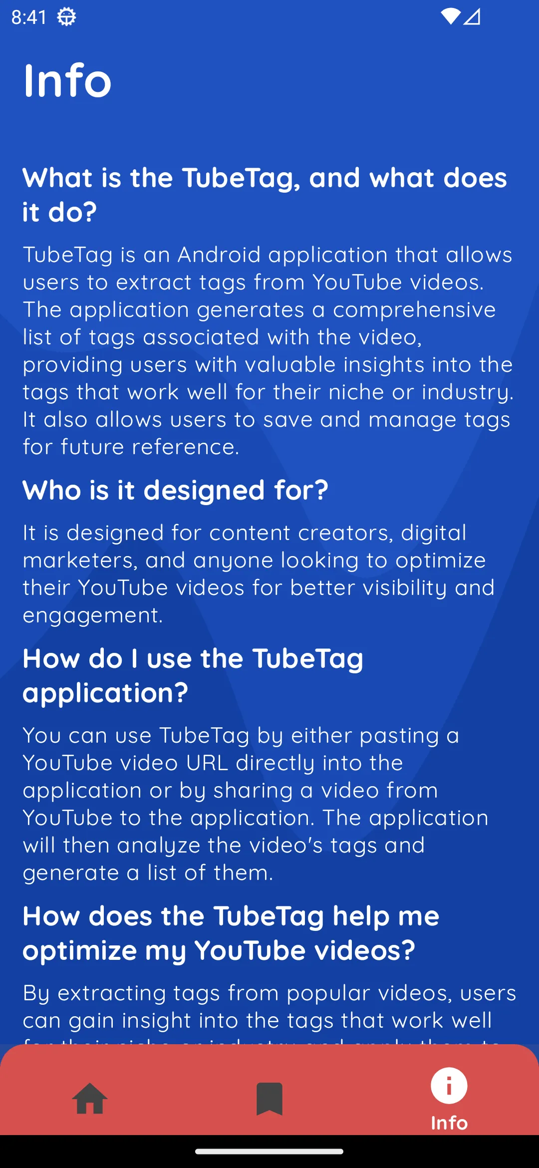 TubeTag - Extract Video Tags | Indus Appstore | Screenshot