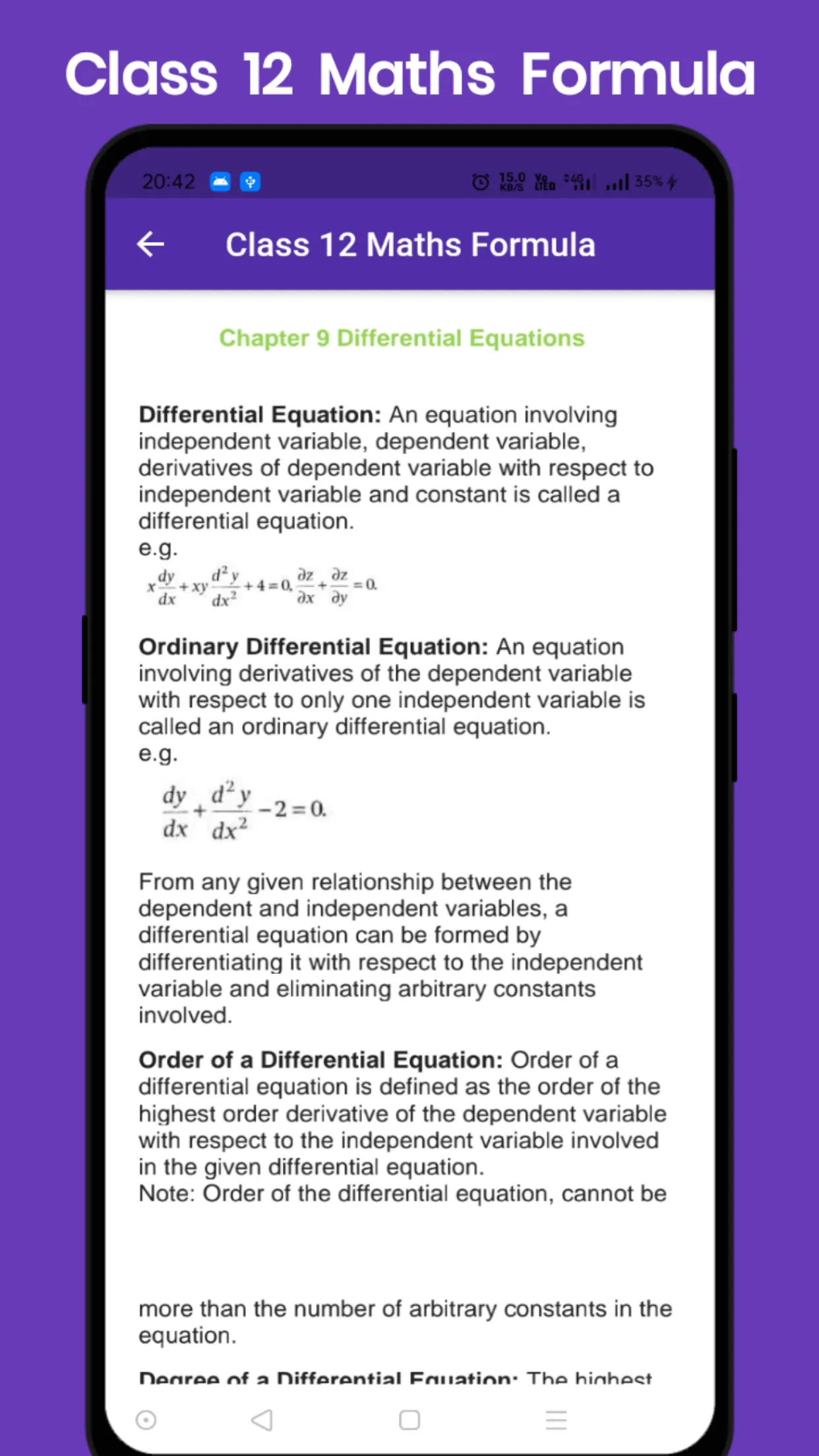 Class 12 Maths Formula | Indus Appstore | Screenshot