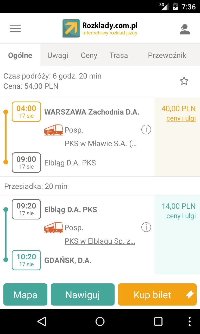 Rozkłady Jazdy, Bilety Online | Indus Appstore | Screenshot