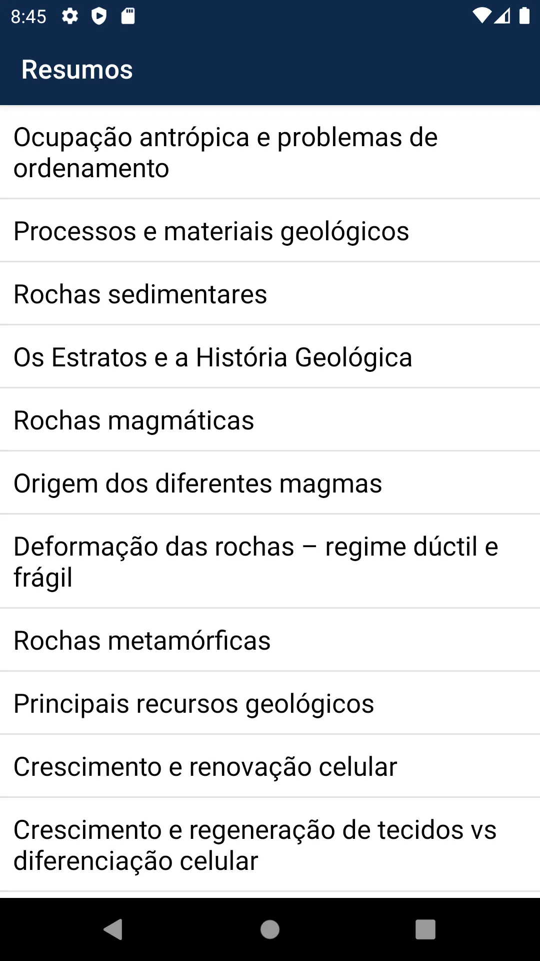 Resumos | Indus Appstore | Screenshot