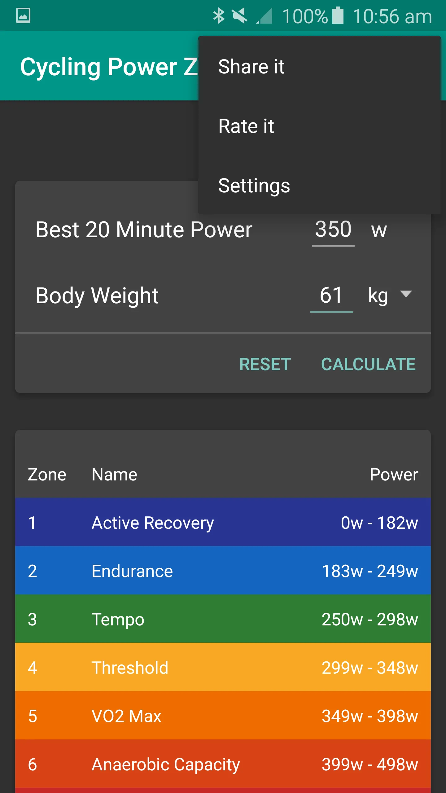 Cycling Power Zones | Indus Appstore | Screenshot