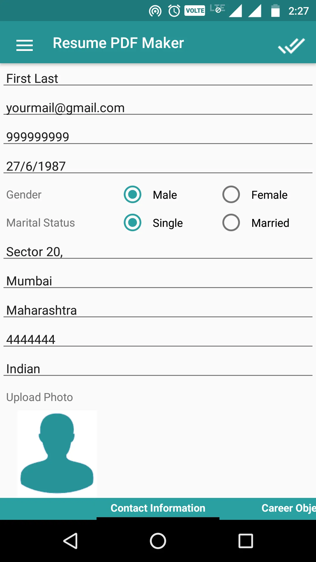 Resume PDF Maker / CV Builder | Indus Appstore | Screenshot