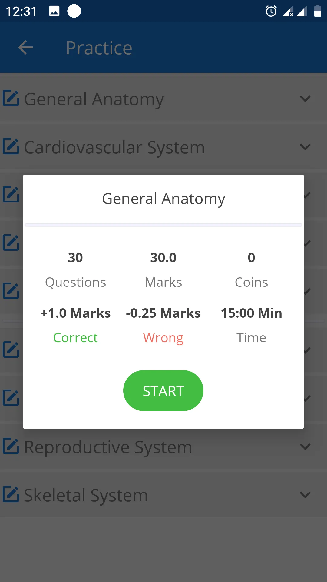 Anatomy and Physiology MCQs | Indus Appstore | Screenshot