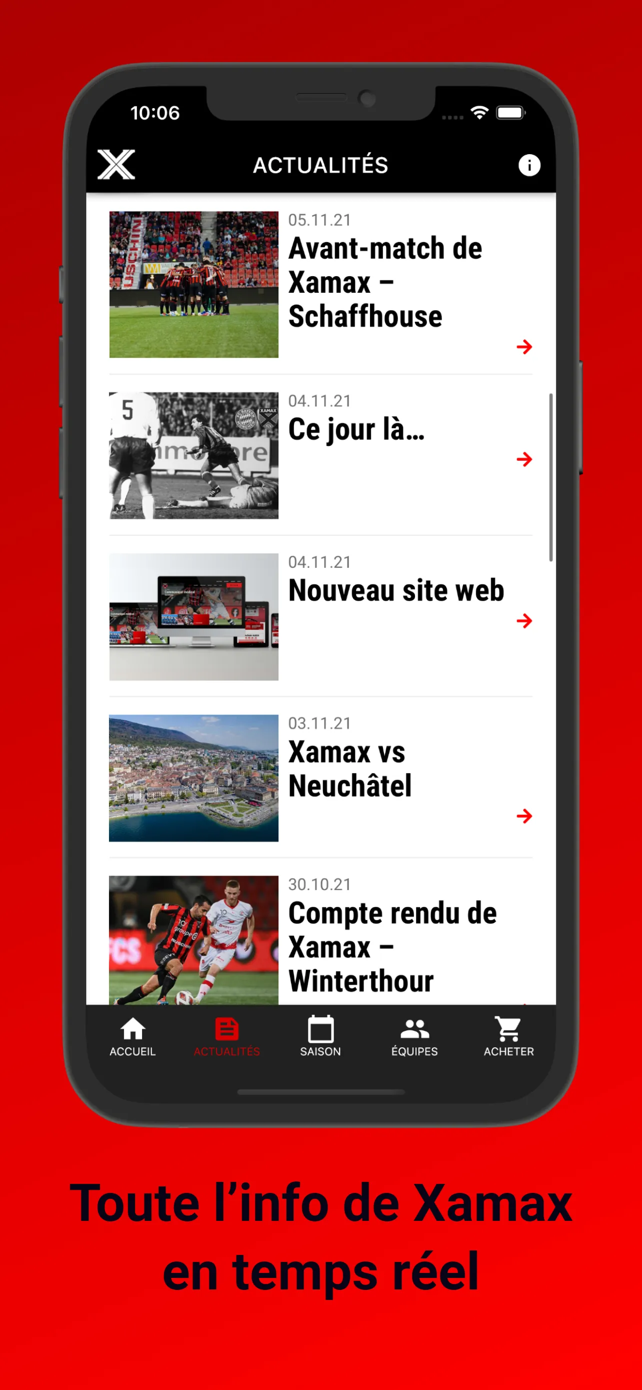 Neuchatel Xamax FCS - OFFICIEL | Indus Appstore | Screenshot