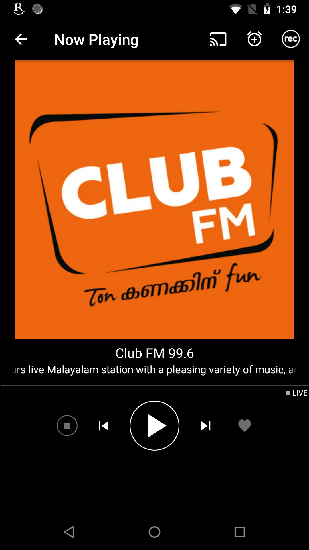 Malayalam FM Radios HD | Indus Appstore | Screenshot