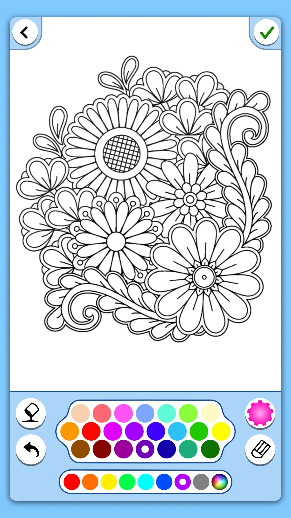 Flowers Mandala coloring book | Indus Appstore | Screenshot