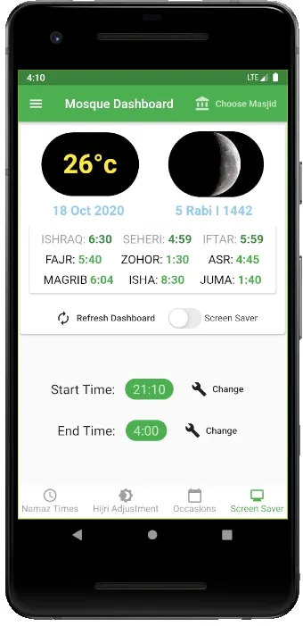 Mosque Dashboard | Indus Appstore | Screenshot