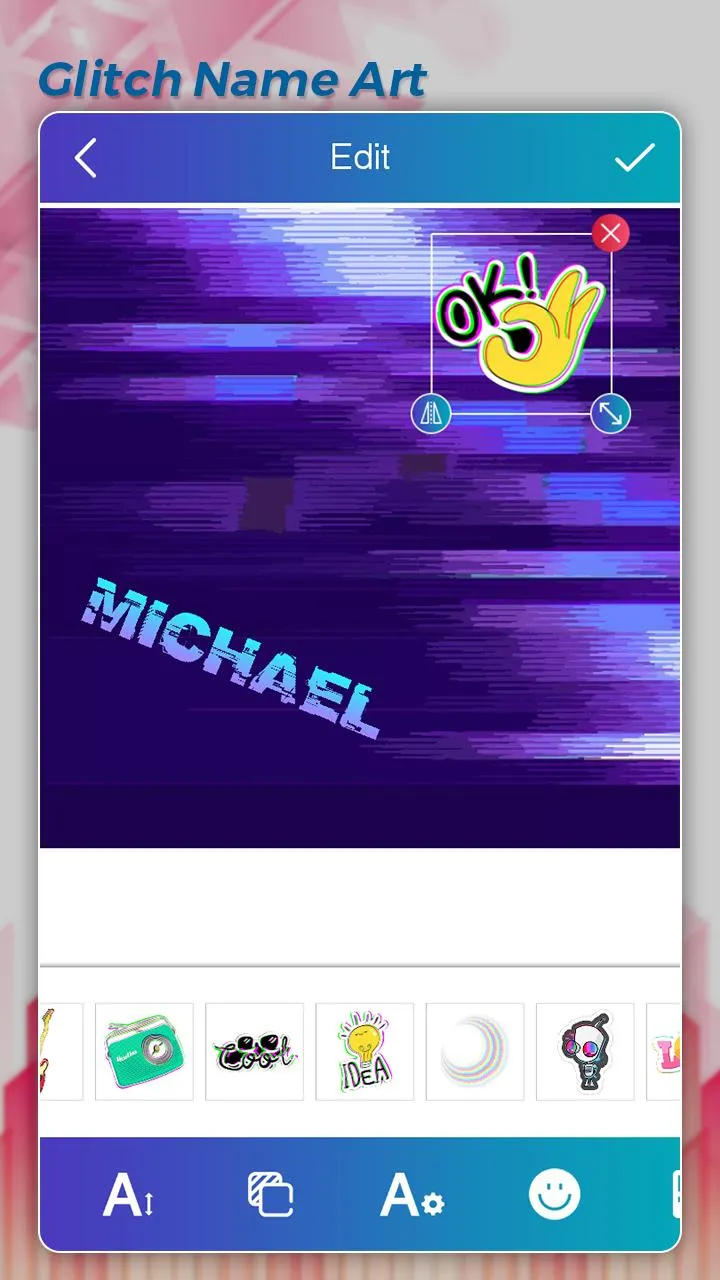 Glitch Name Art Maker | Indus Appstore | Screenshot