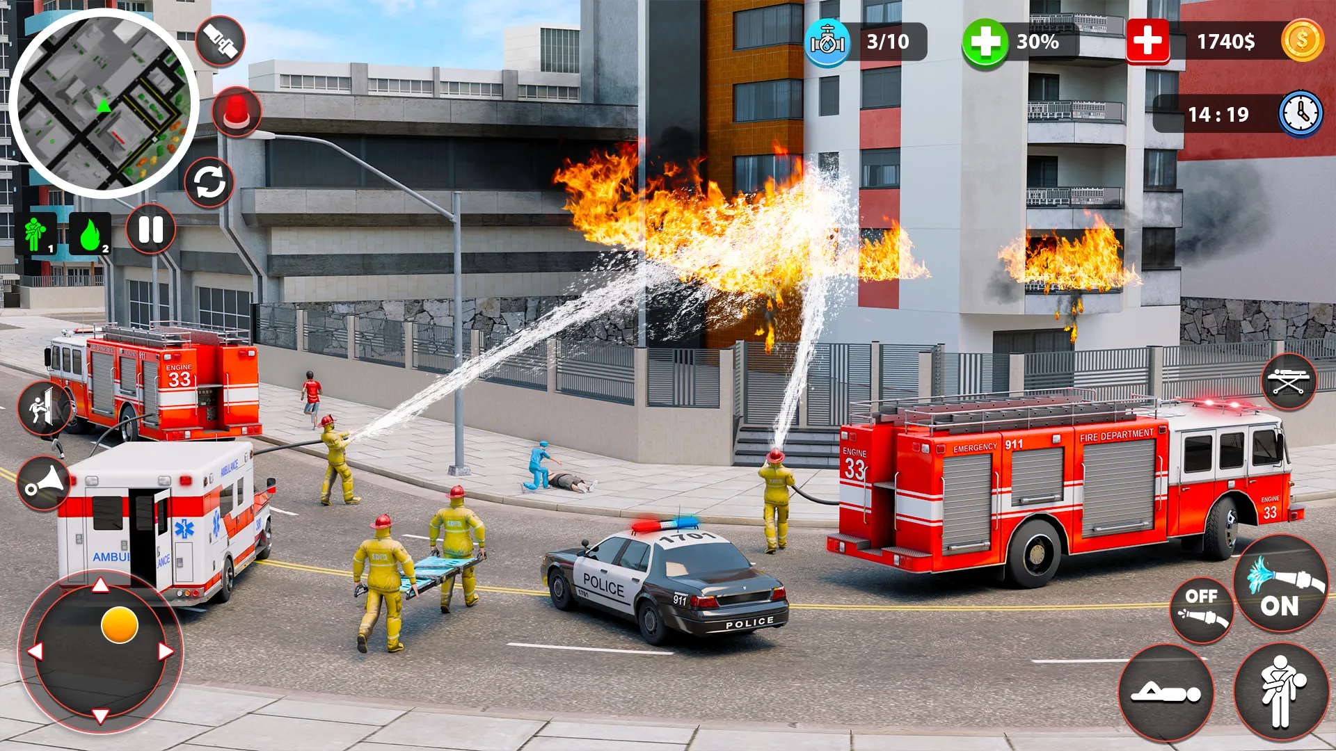 City Rescue Fire Truck 3D Game | Indus Appstore | Screenshot