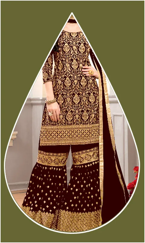 Women Sharara Dress Photo Suit | Indus Appstore | Screenshot