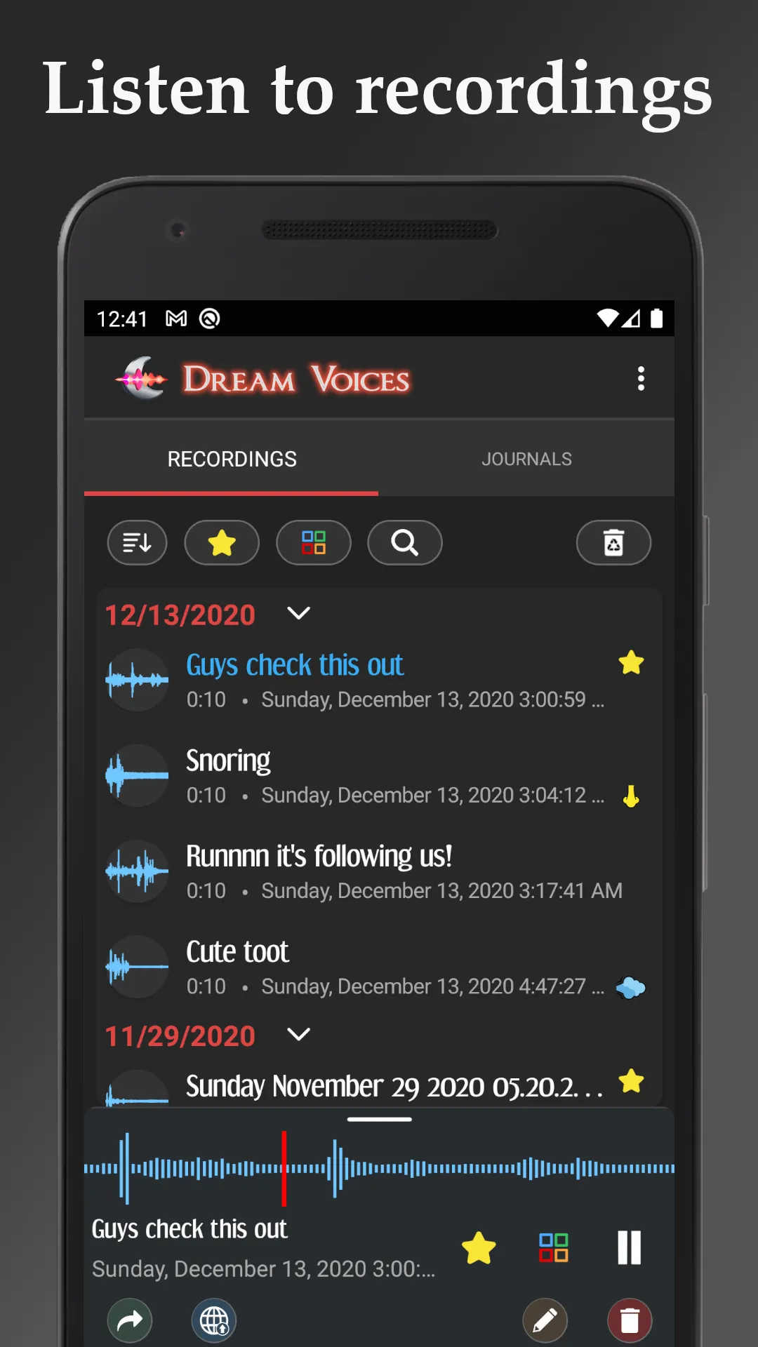 Dream Voices - Sleep Recorder | Indus Appstore | Screenshot
