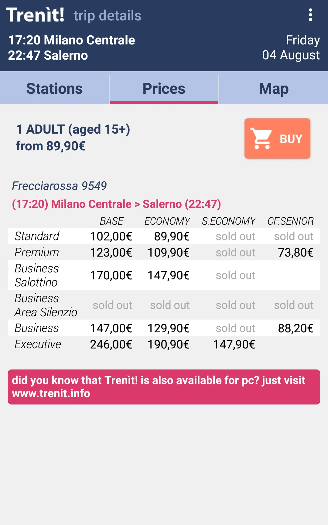 Trenit - find Trains in Italy | Indus Appstore | Screenshot