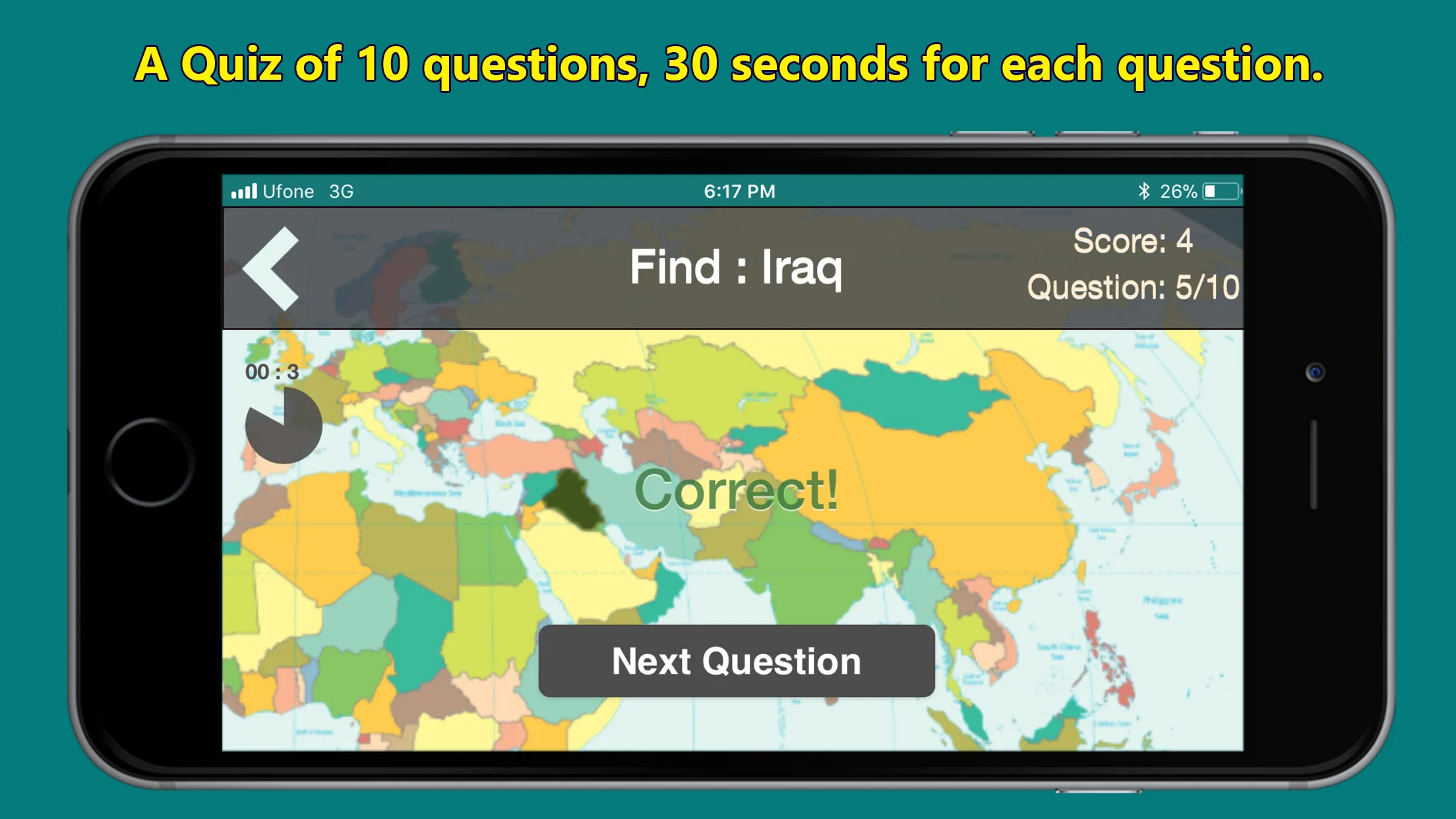 World Map & Geography Quiz | Indus Appstore | Screenshot