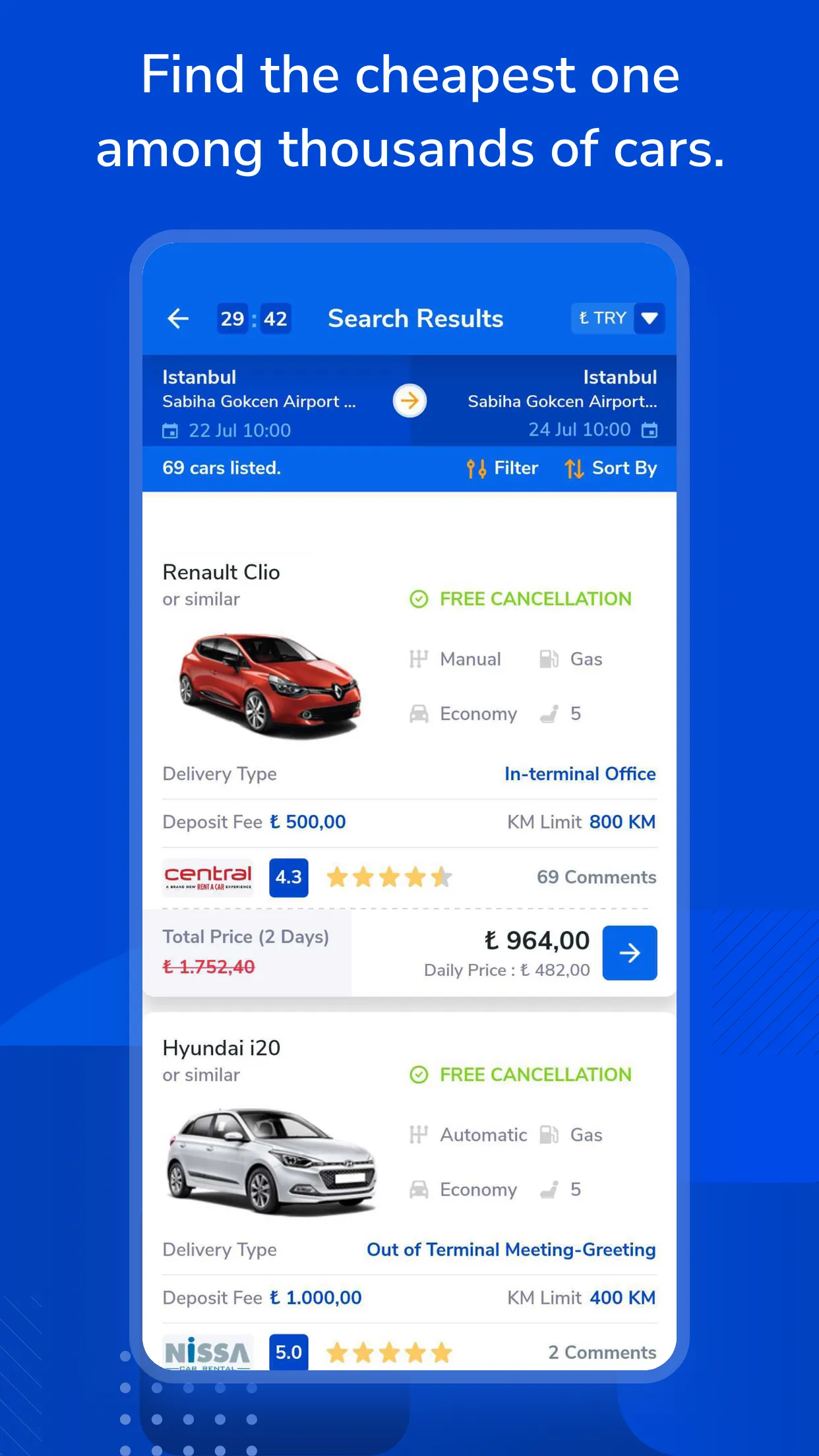 Yolcu360 - Car Rental | Indus Appstore | Screenshot