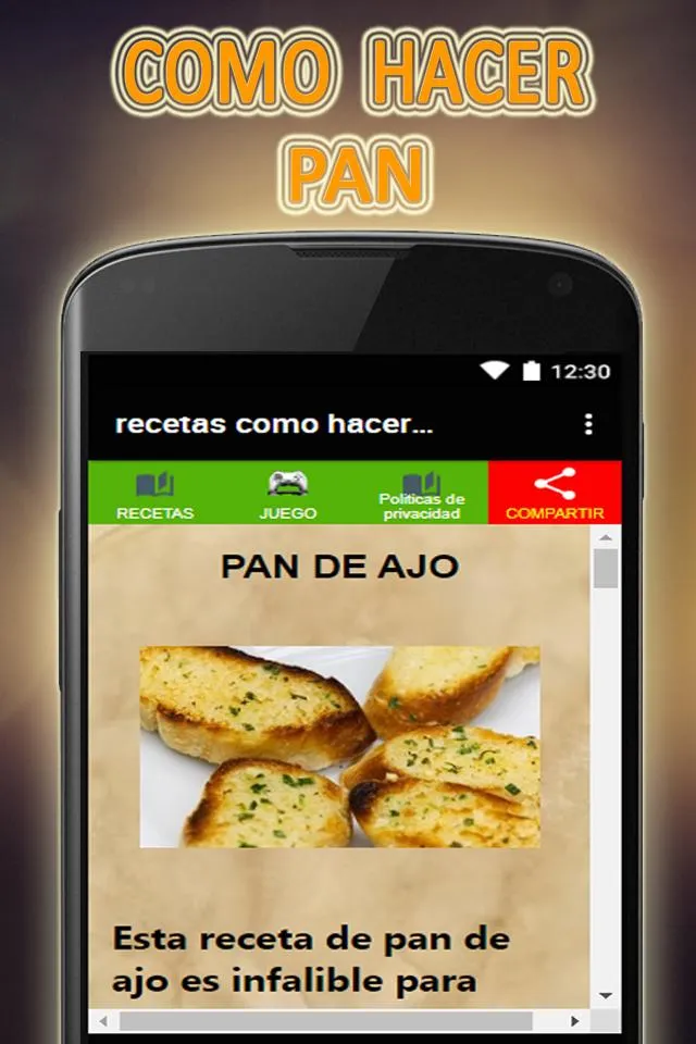 recetas como hacer pan casero | Indus Appstore | Screenshot