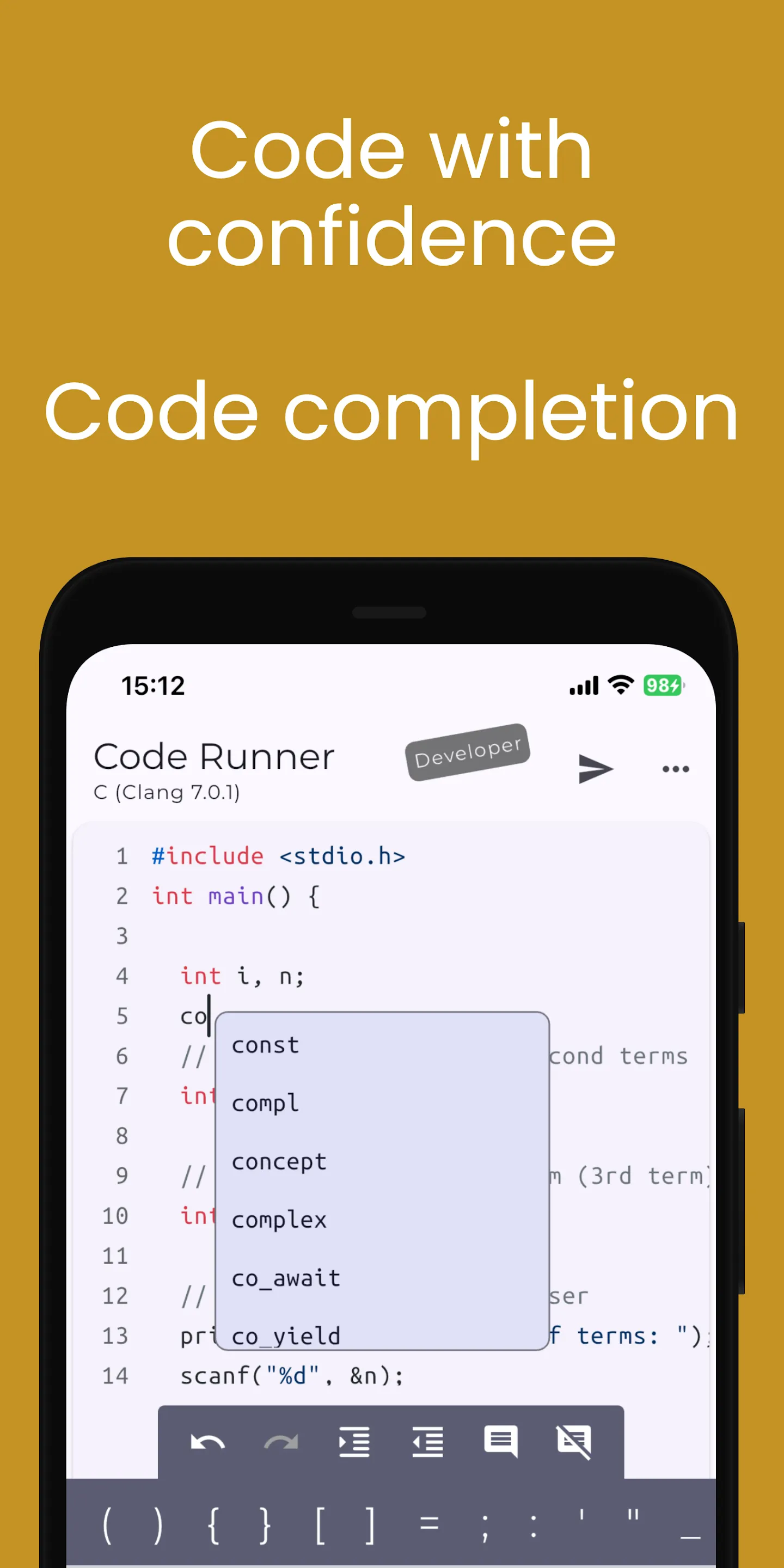 Code Runner App Compiler & IDE | Indus Appstore | Screenshot