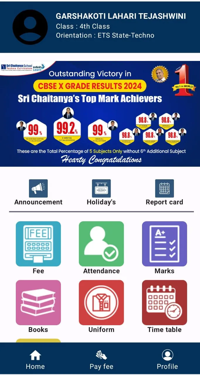 TG Sri Chaitanya Schools | Indus Appstore | Screenshot