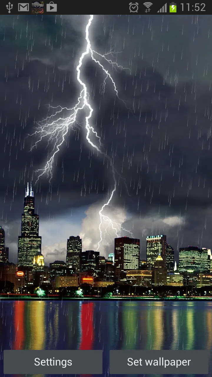 Thunderstorm Chicago - LWP | Indus Appstore | Screenshot