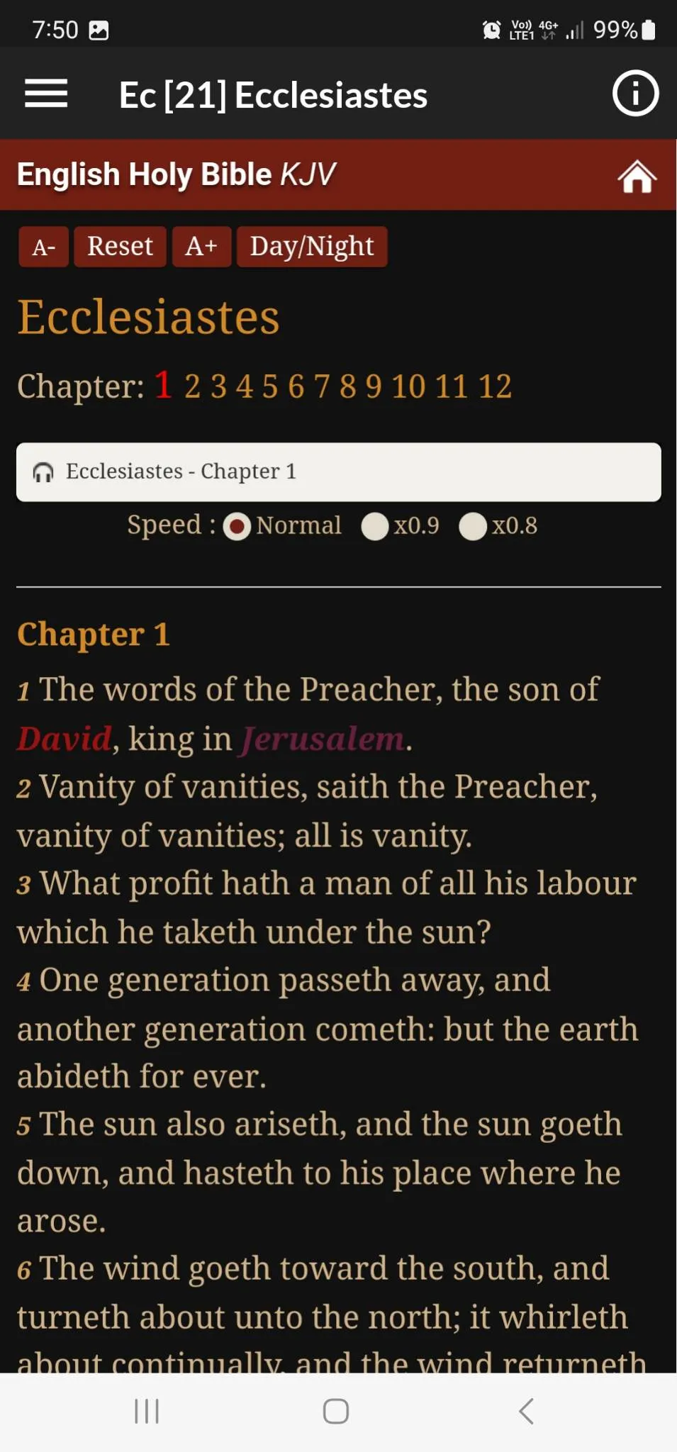 King James Audio - KJV Bible | Indus Appstore | Screenshot