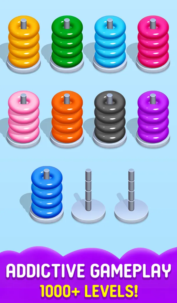 Hoop Sort - Color Hoop Stack | Indus Appstore | Screenshot