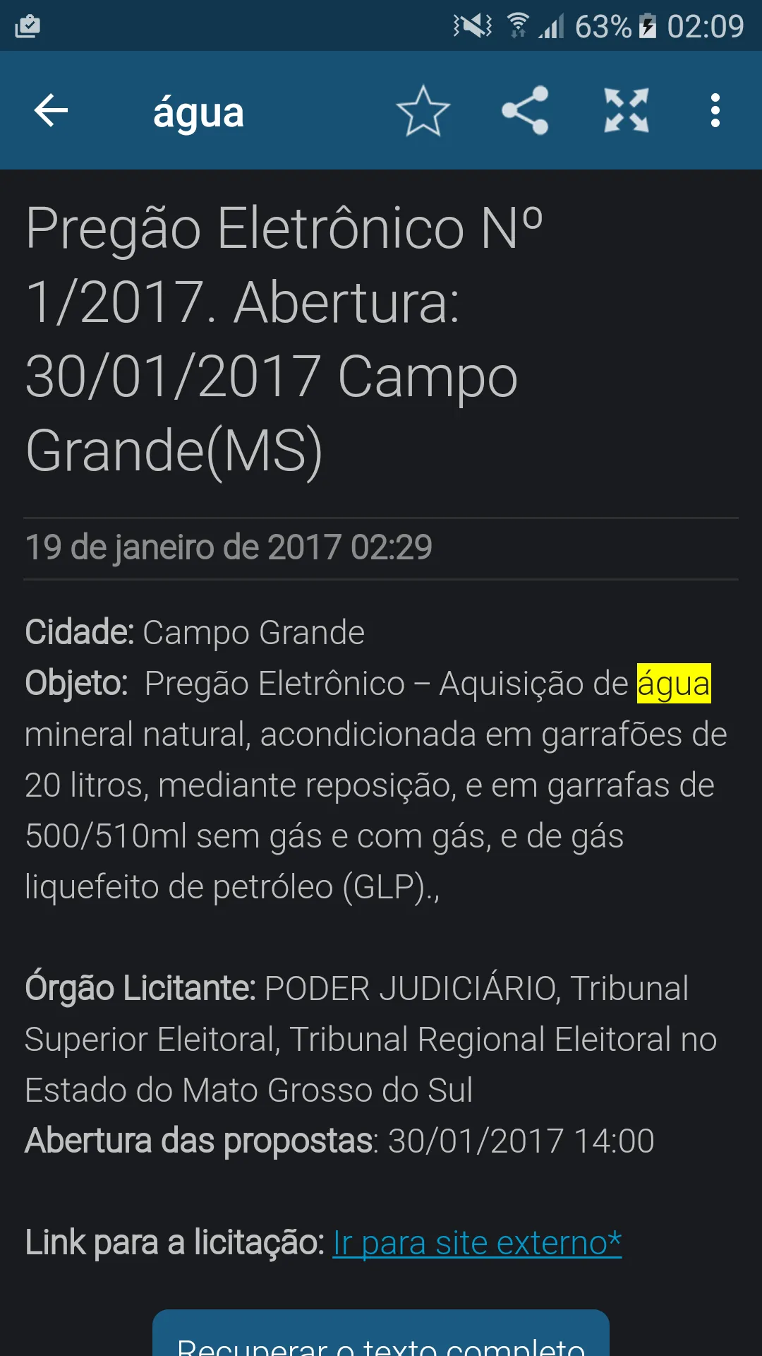 Alerta Licitação | Indus Appstore | Screenshot