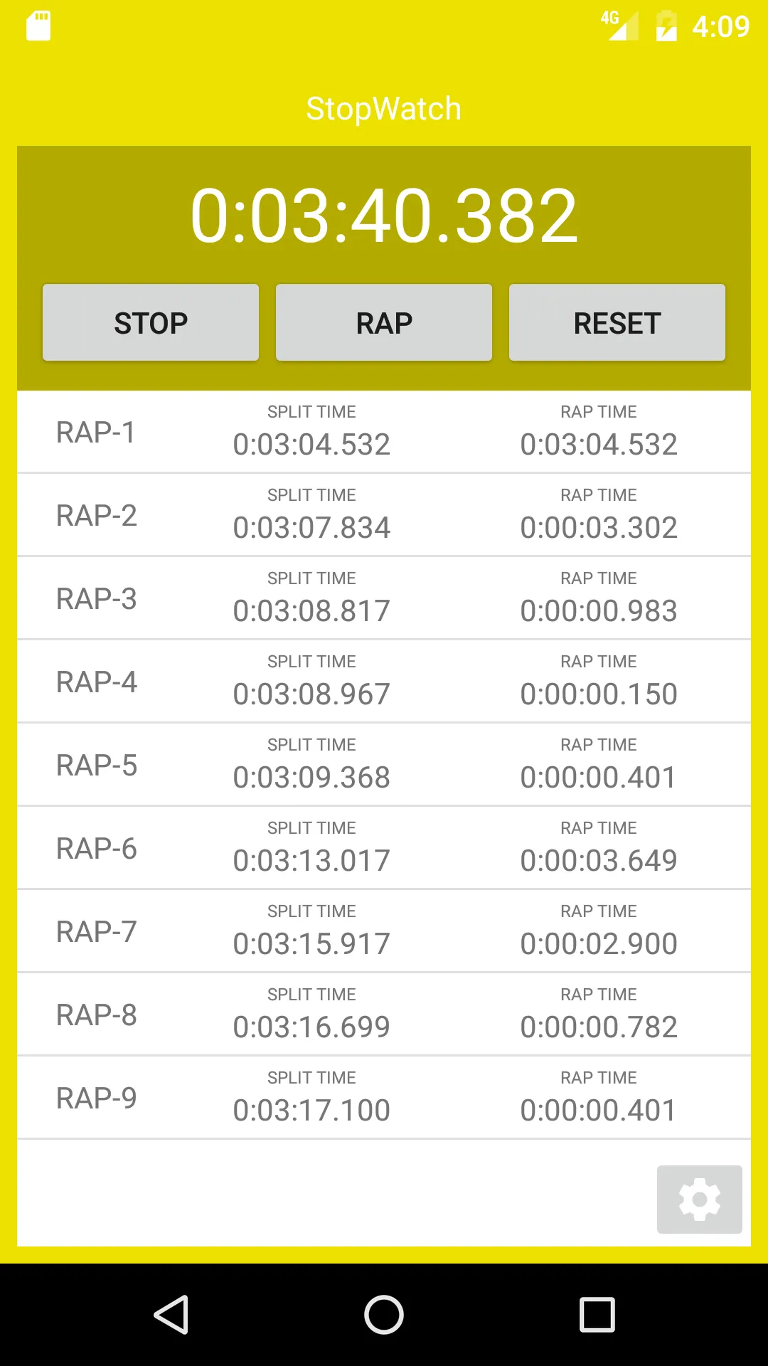 StopWatch | Indus Appstore | Screenshot