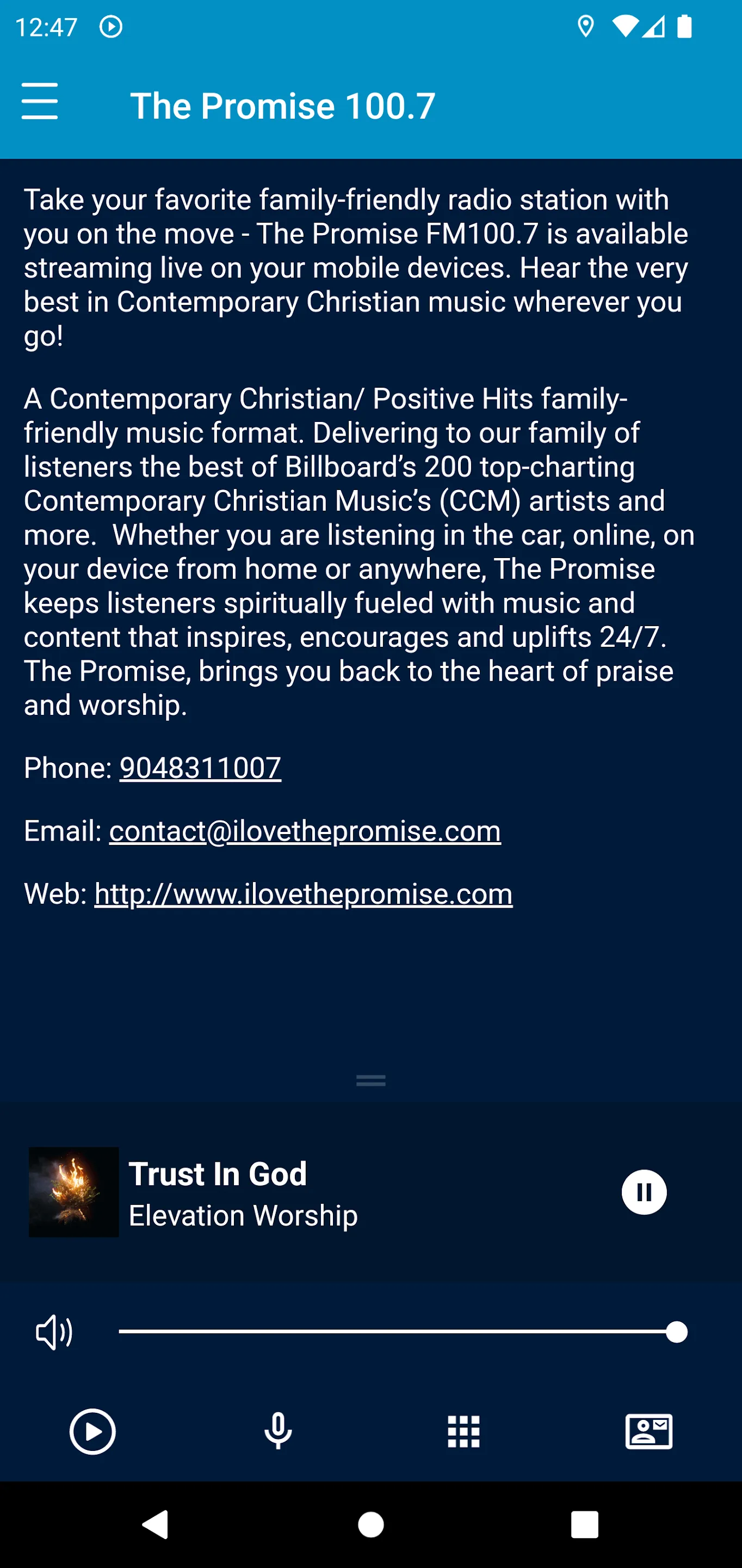 The Promise - FM100.7 | Indus Appstore | Screenshot