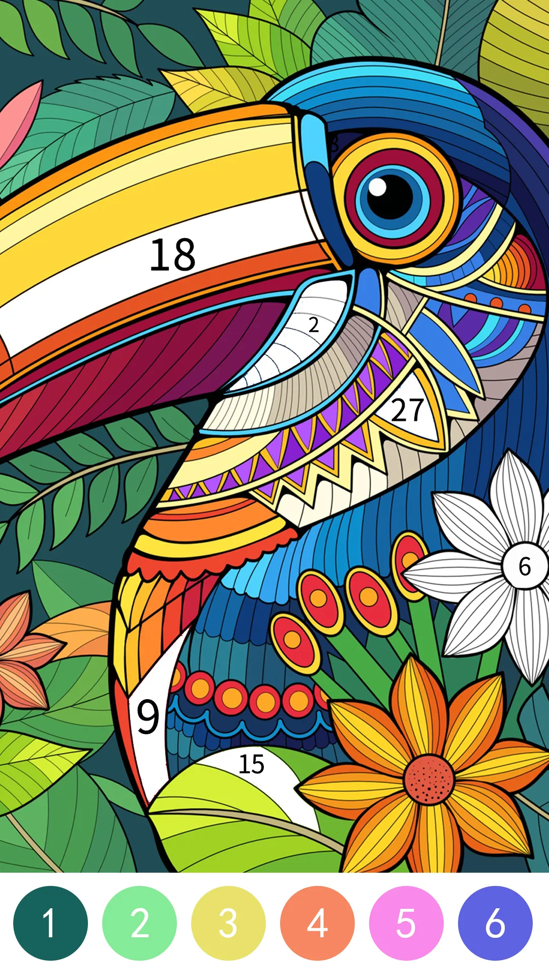 Tangle Color by Number Book | Indus Appstore | Screenshot
