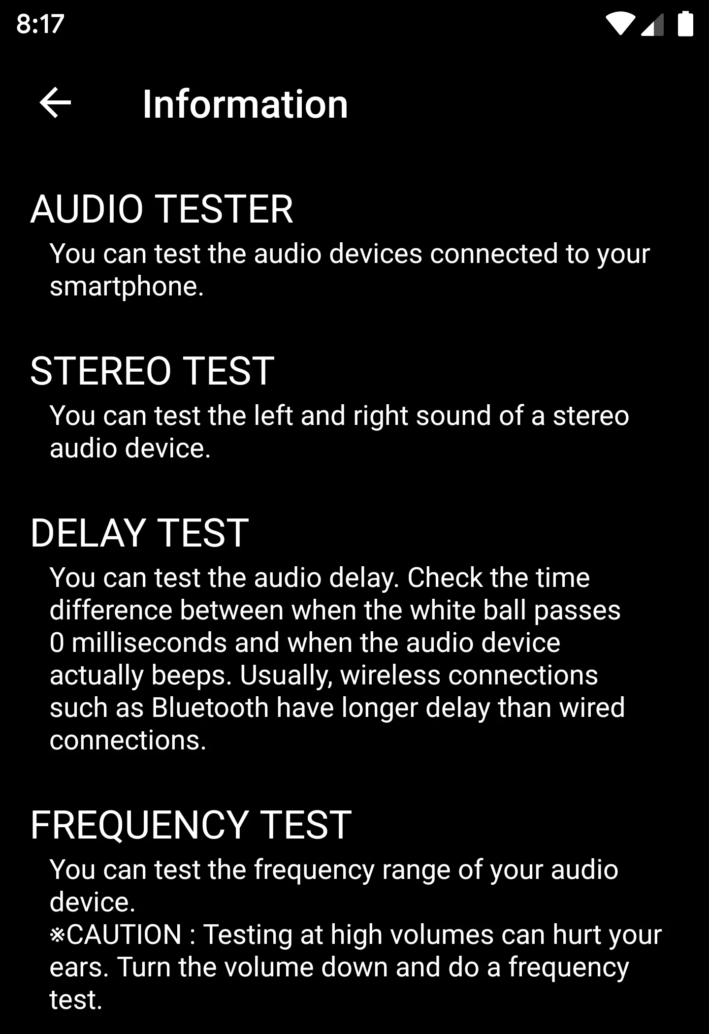 Audio Tester | Indus Appstore | Screenshot