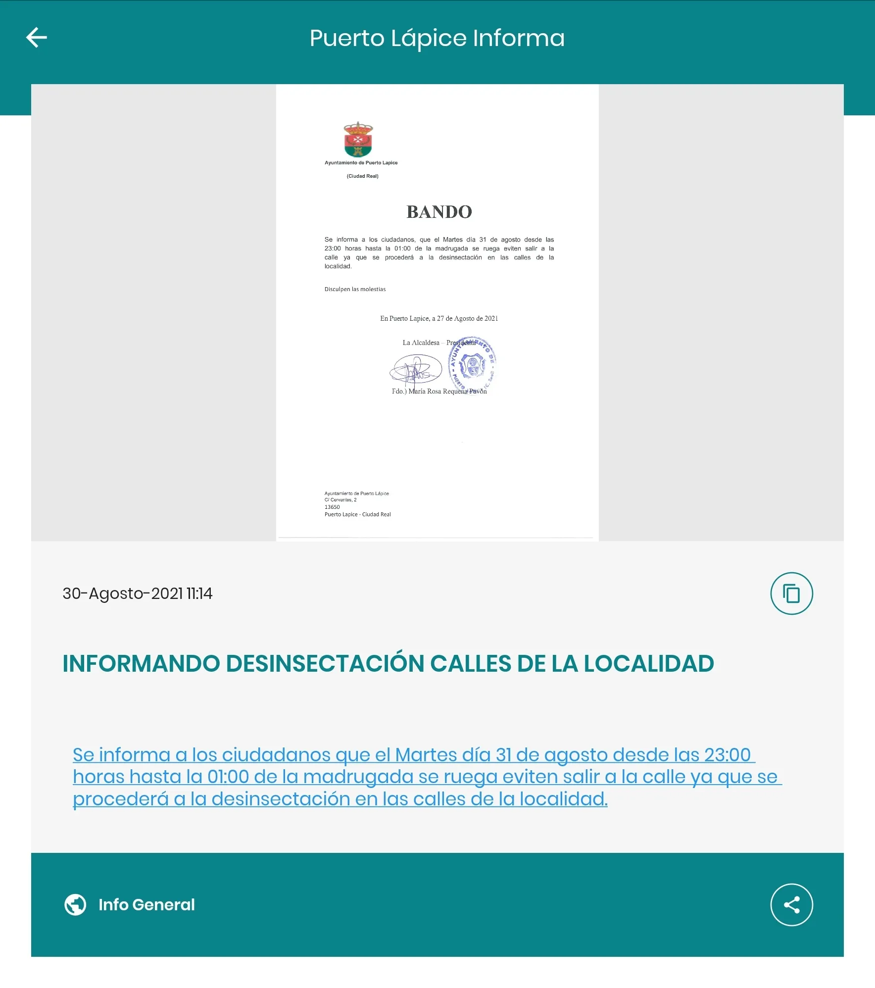 Puerto Lápice Informa | Indus Appstore | Screenshot