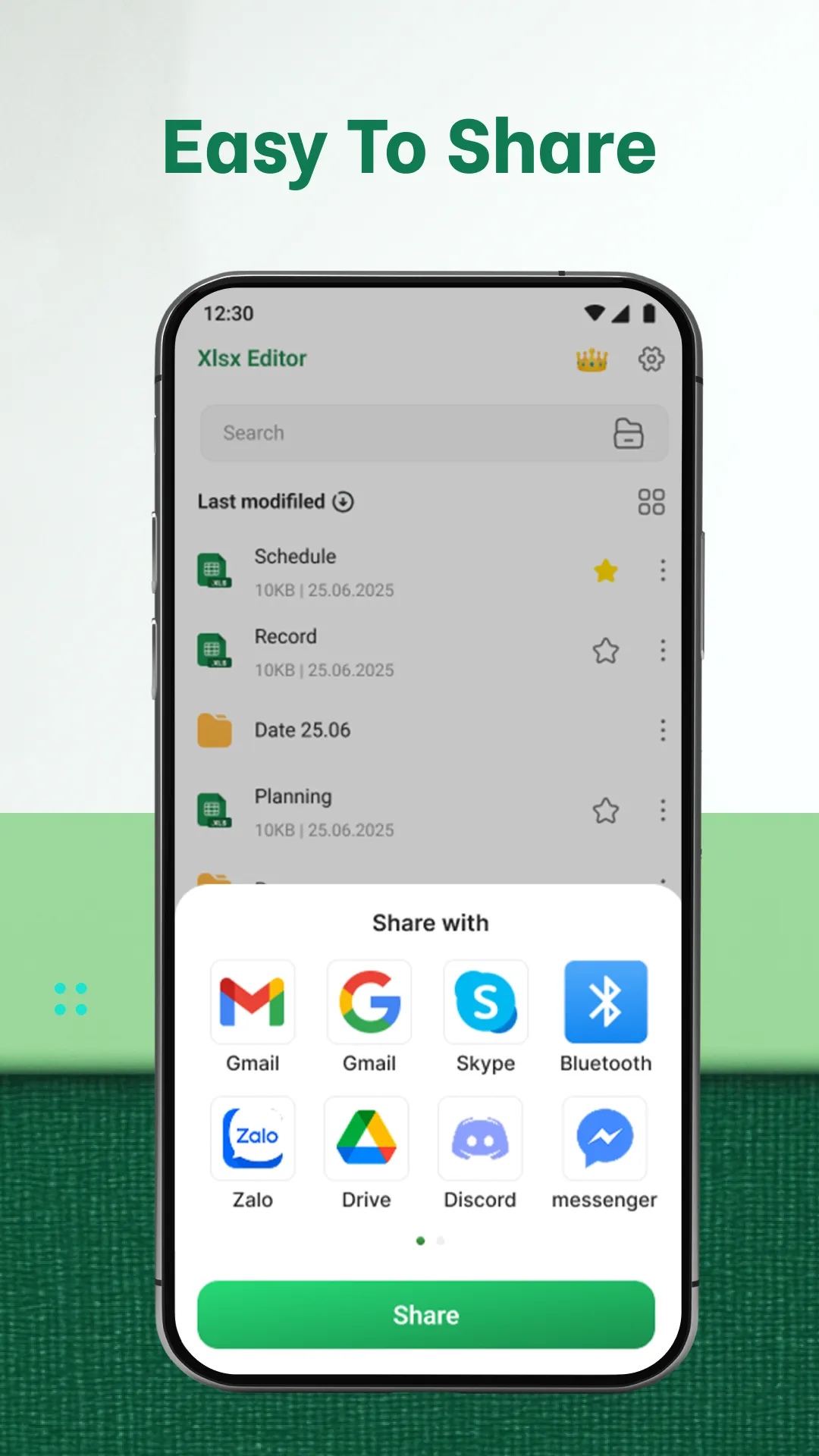 XLSX Sheets Edit Spreadsheet | Indus Appstore | Screenshot