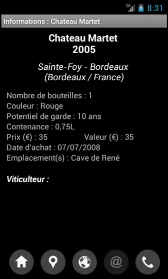 Ma Cave à Vin Reader | Indus Appstore | Screenshot