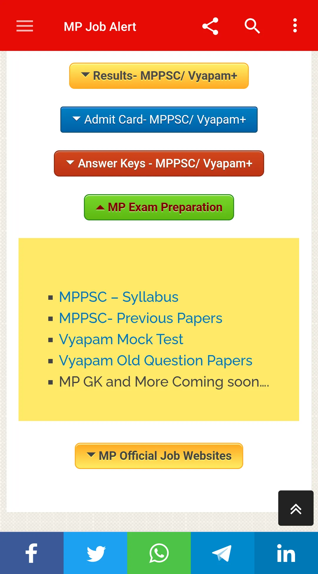 MP Job Alert- Madhya Pradesh J | Indus Appstore | Screenshot