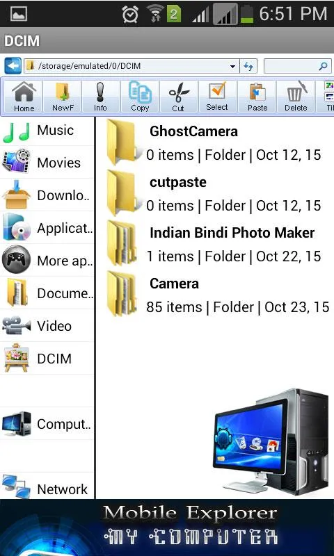 My Computer Mobile Explorer | Indus Appstore | Screenshot