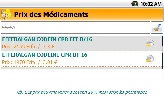 Prix des Médicaments Pharmacie | Indus Appstore | Screenshot