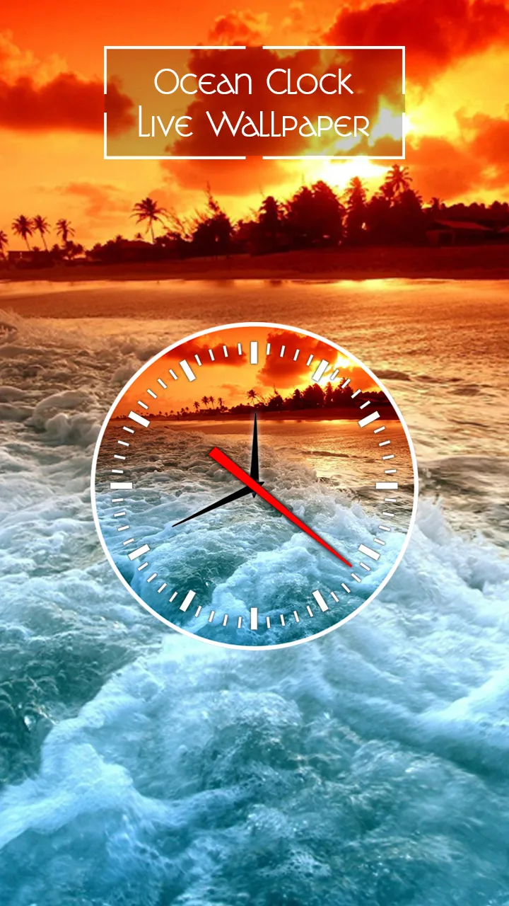 Ocean Clock Live Wallpaper | Indus Appstore | Screenshot