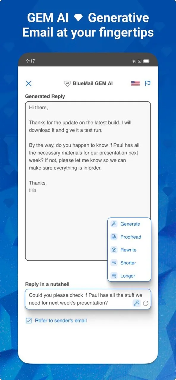 Email Blue Mail - Calendar | Indus Appstore | Screenshot