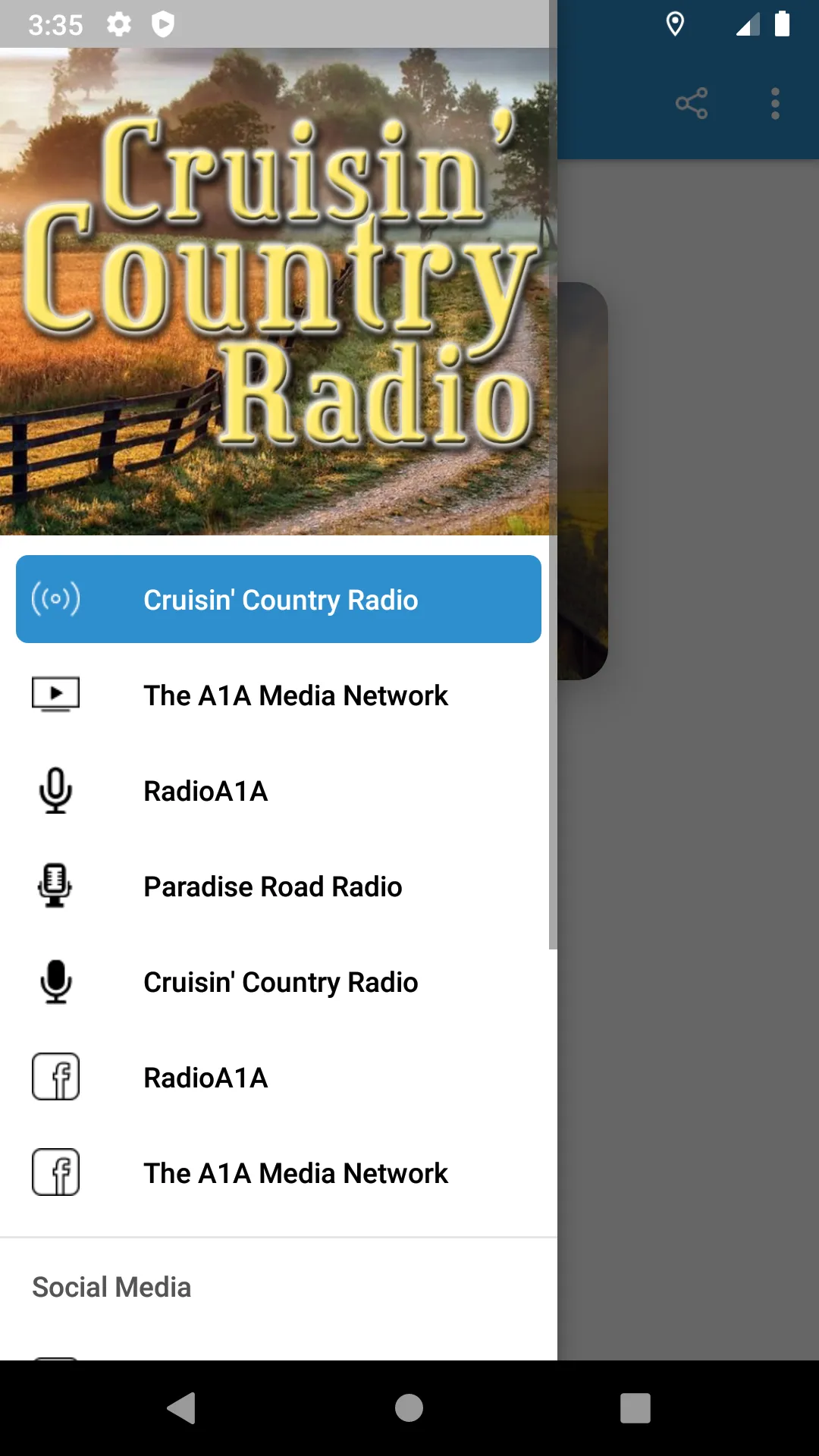 Cruisin' Country Radio | Indus Appstore | Screenshot