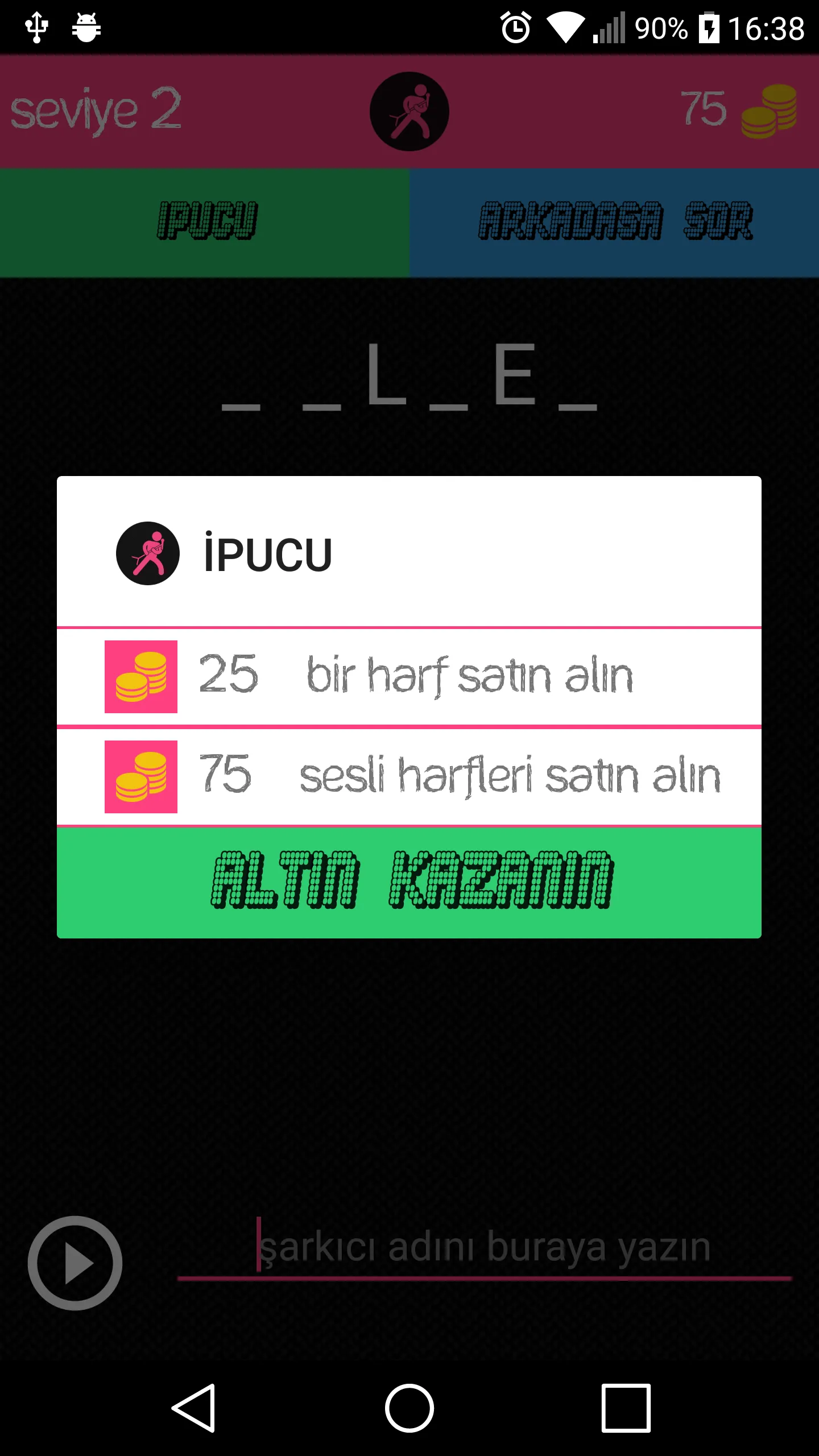 Şarkıcıyı Bul | Indus Appstore | Screenshot