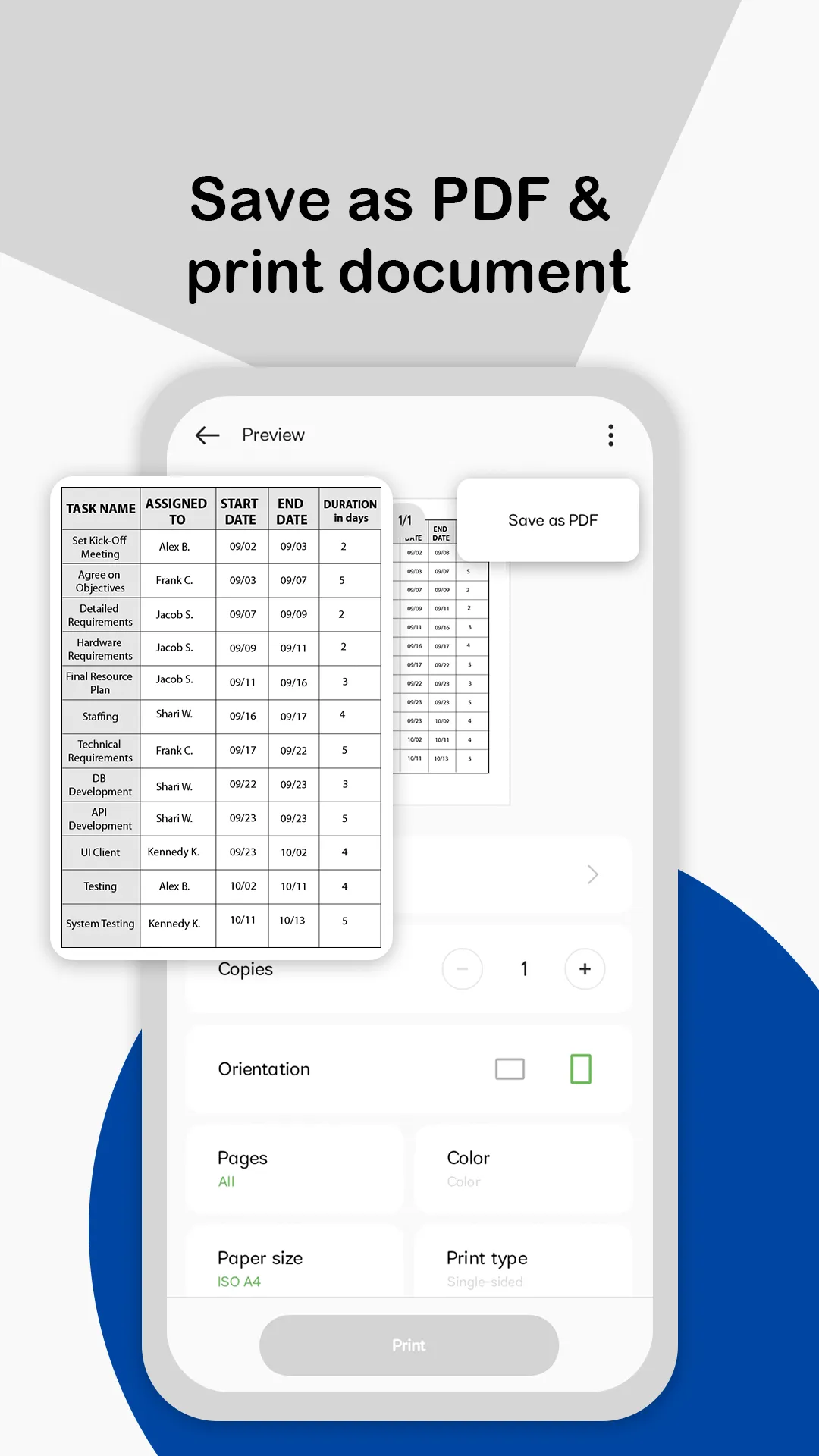 Table Maker - Easy Table Notes | Indus Appstore | Screenshot