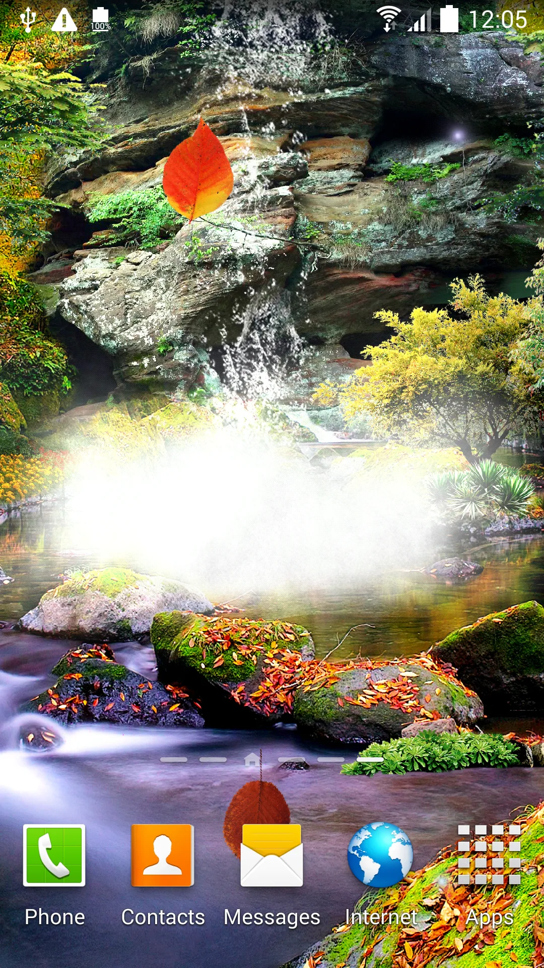 3D Autumn Waterfall Wallpaper | Indus Appstore | Screenshot