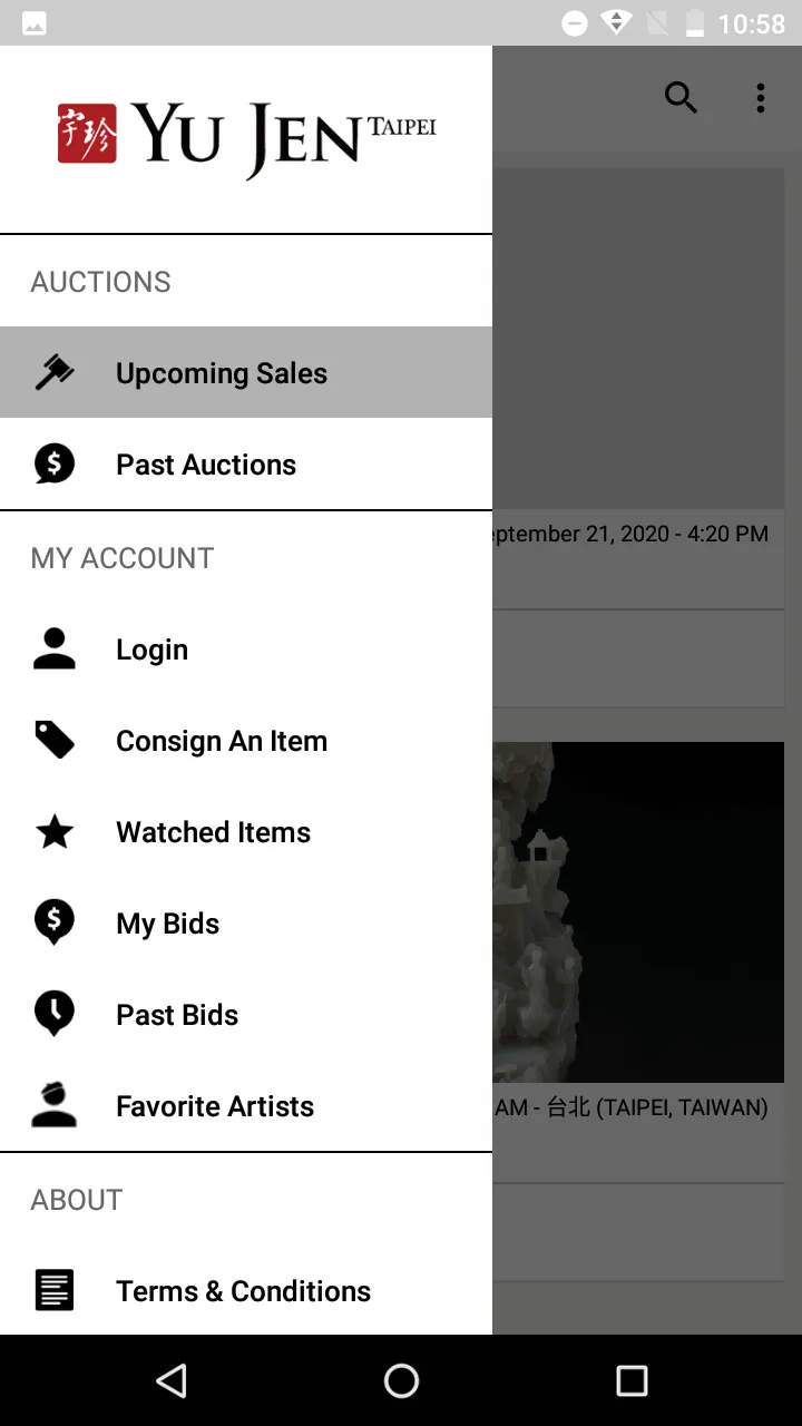 Yu Jen Auctions 宇珍 | Indus Appstore | Screenshot
