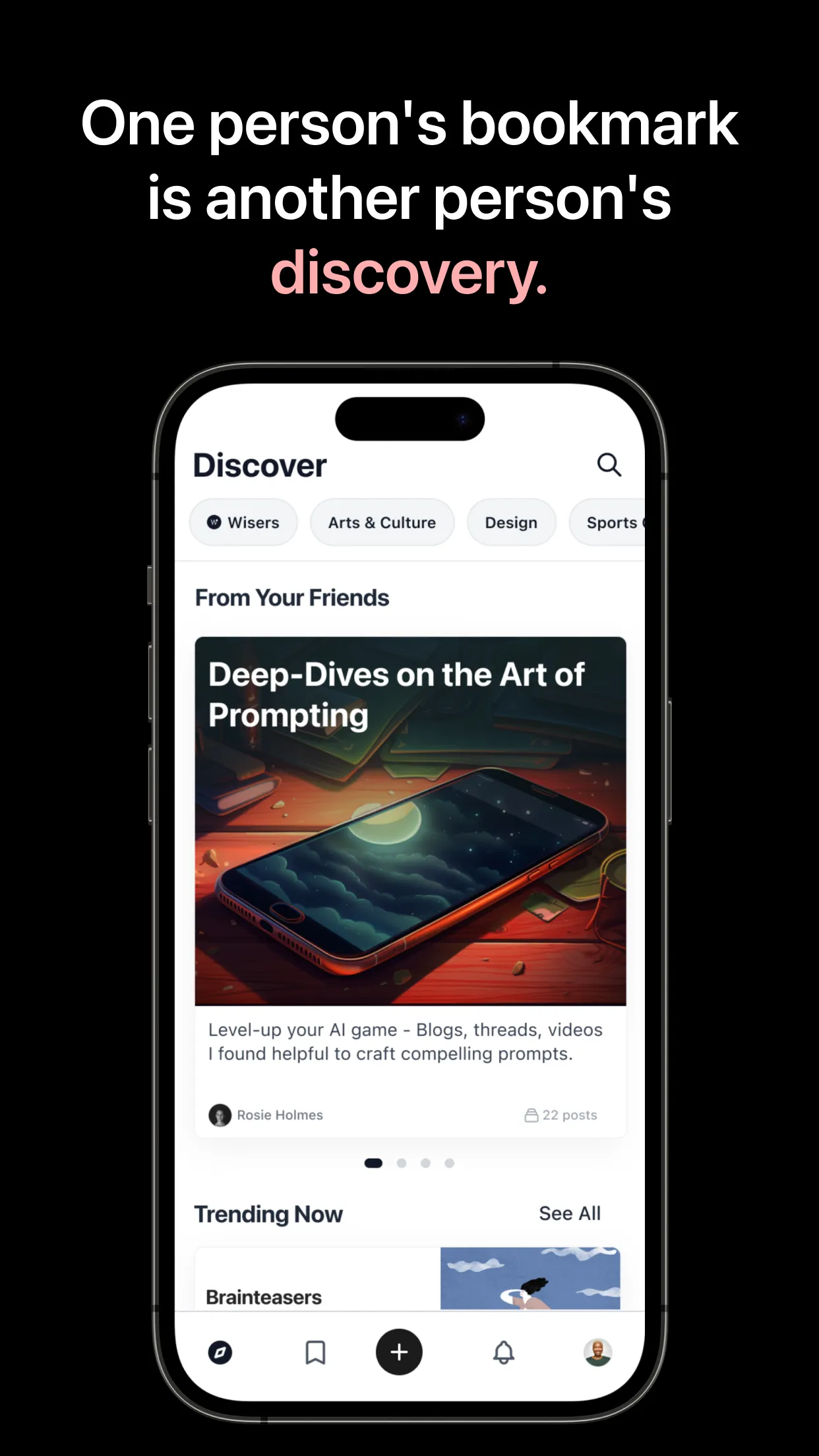 Wiser: Pinterest for Knowledge | Indus Appstore | Screenshot