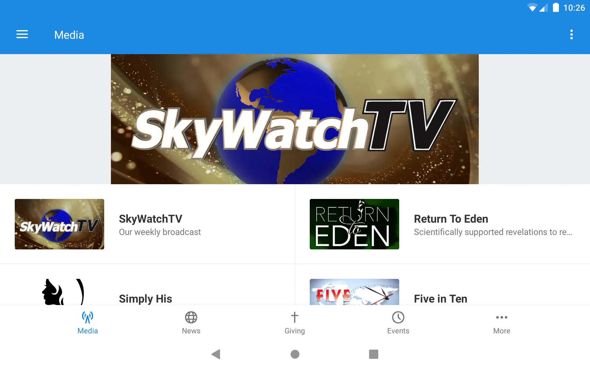 SkyWatchTV App | Indus Appstore | Screenshot