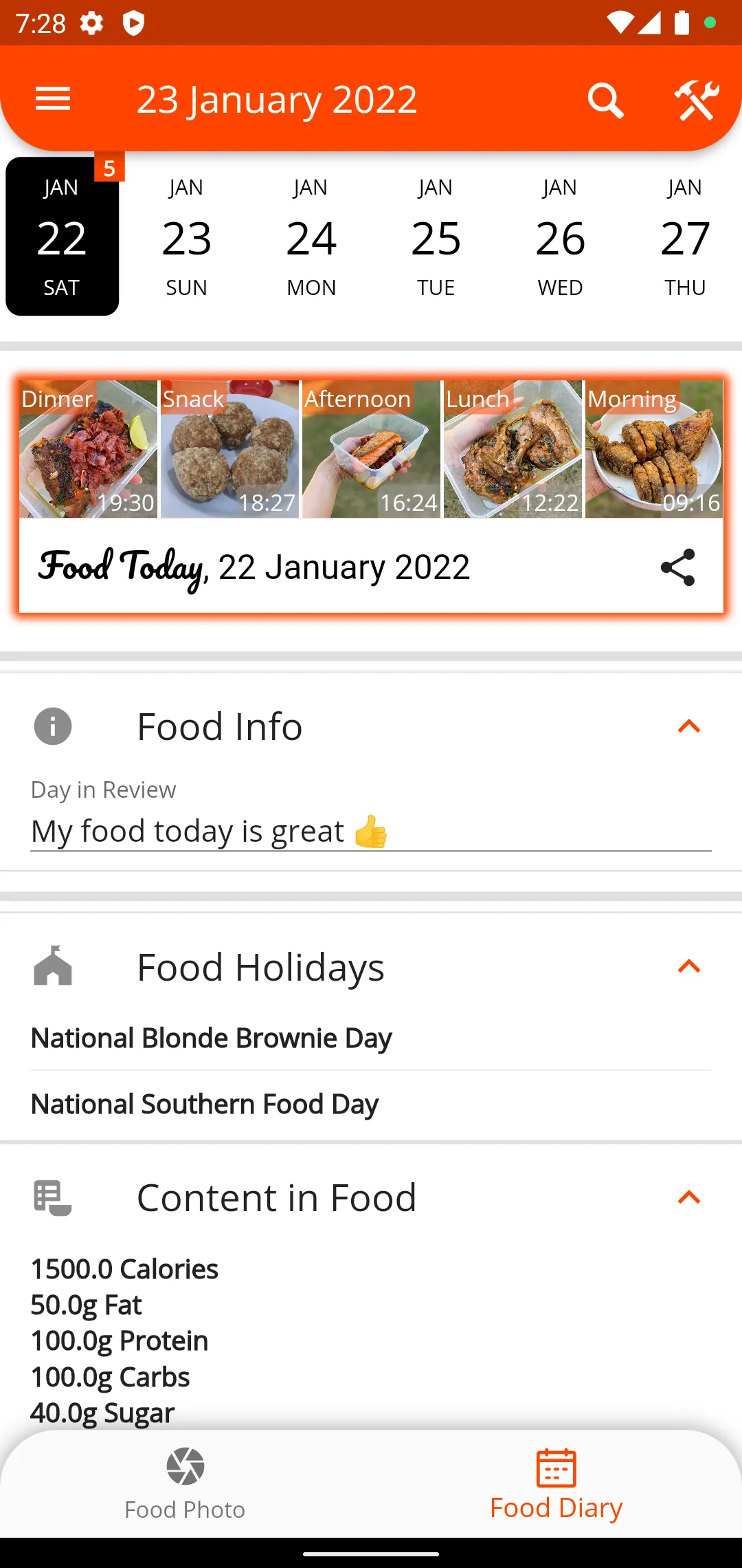 Food Today - Photo & Diary | Indus Appstore | Screenshot