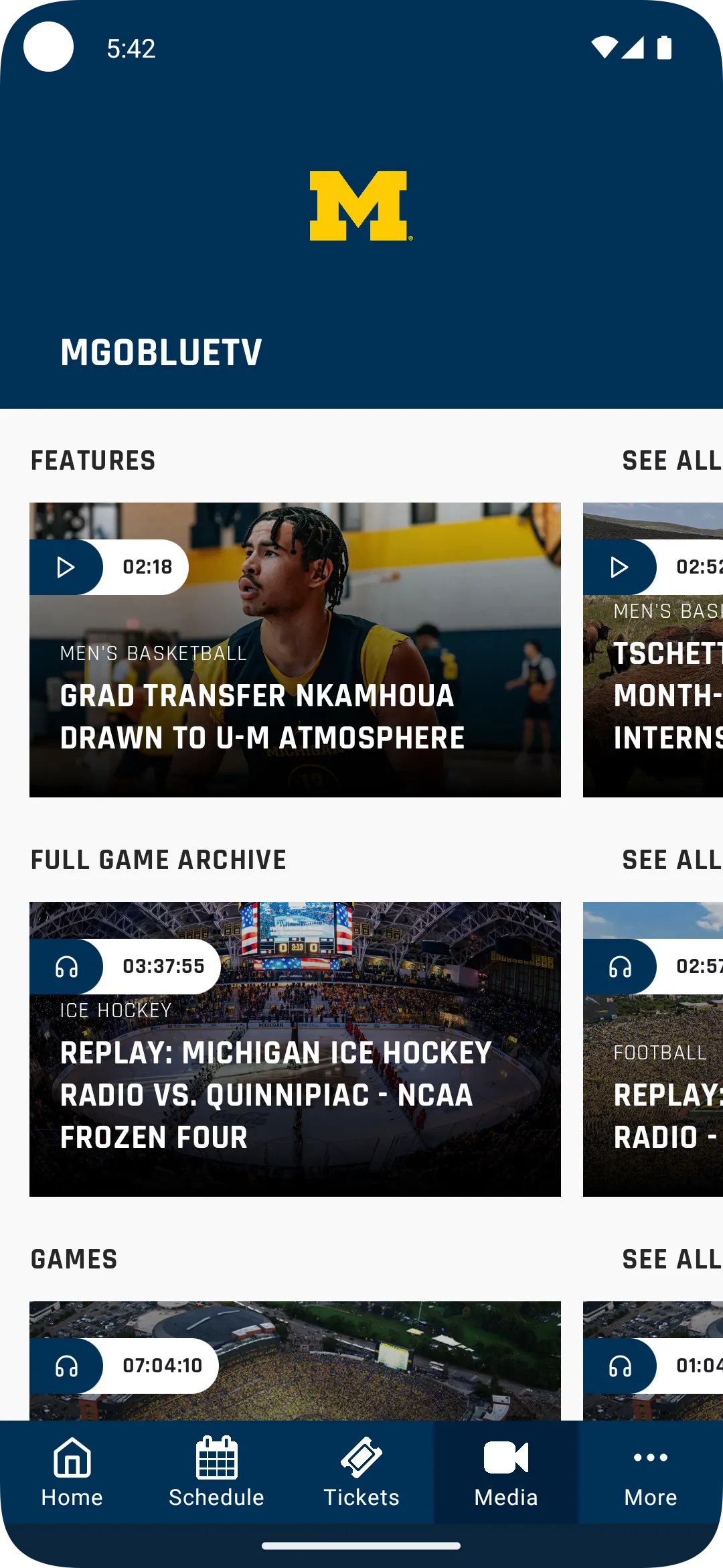 Michigan Athletics | Indus Appstore | Screenshot