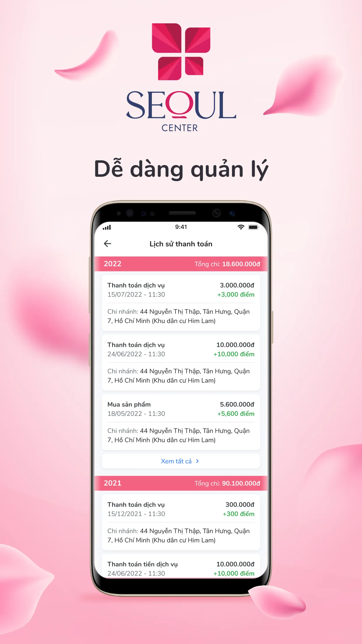 Thẩm Mỹ Viện Seoul Center | Indus Appstore | Screenshot