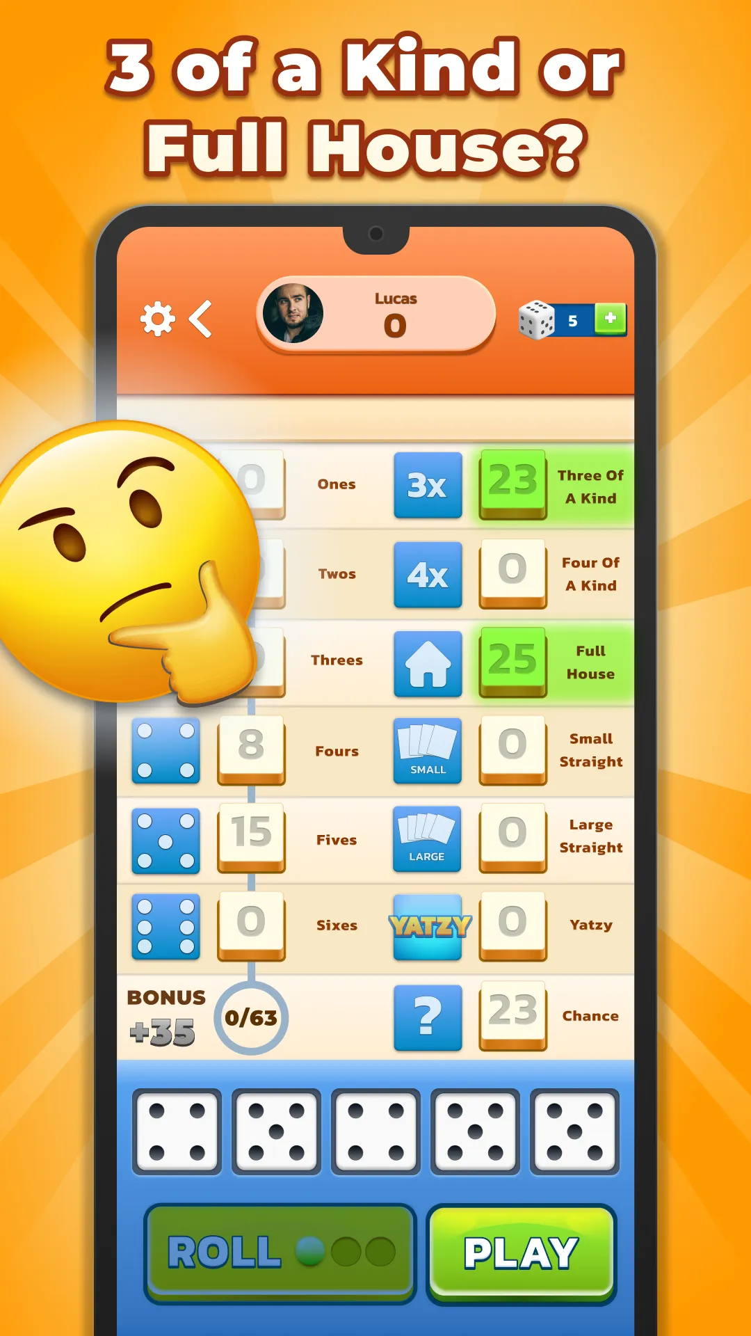 Yatzy - Fun Classic Dice Game | Indus Appstore | Screenshot