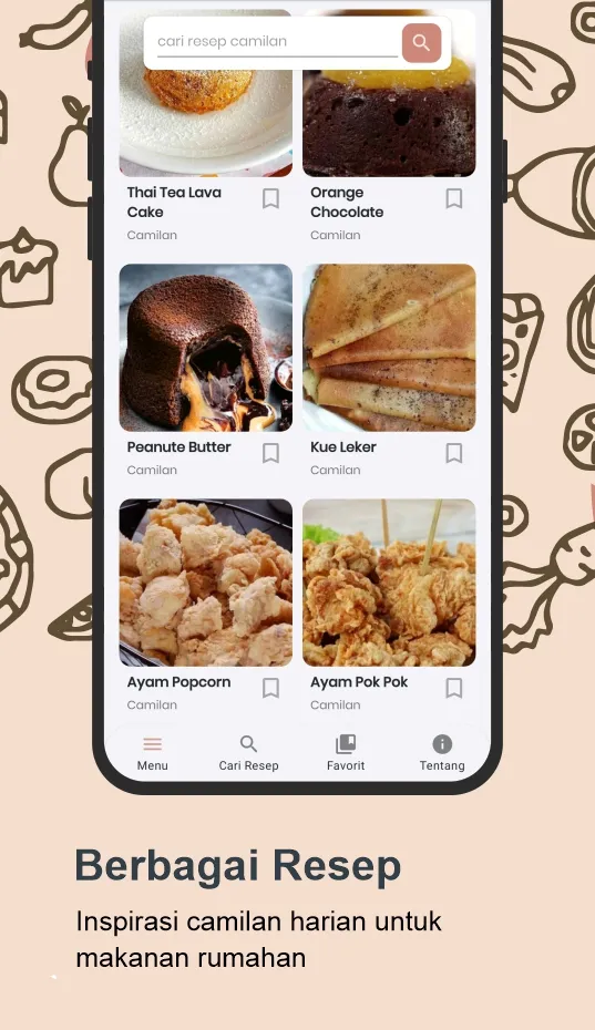 resep camilan offline | Indus Appstore | Screenshot