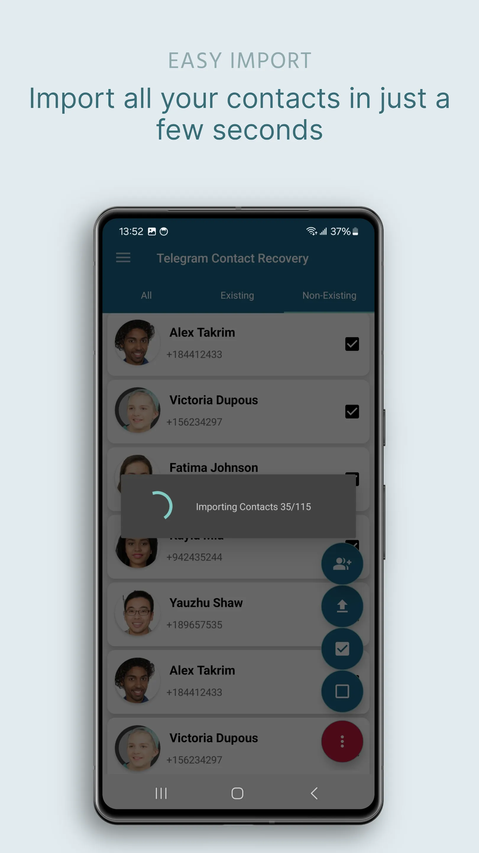 Telegram Contact Recovery | Indus Appstore | Screenshot